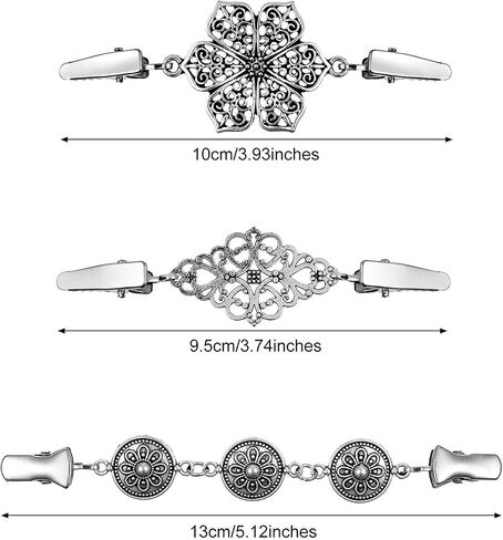 10 PCS Vintage Sweater Shawl Duck Mouth Clips Cardigan Collar Brooch Clips Retro Dress Clips for Women Wearing in Saudi Arabia