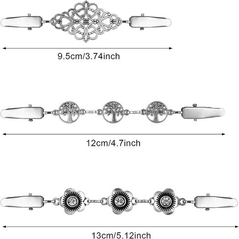 10 PCS Vintage Sweater Shawl Duck Mouth Clips Cardigan Collar Brooch Clips Retro Dress Clips for Women Wearing in Saudi Arabia
