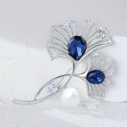 Autumn Leaf Brooch Pin Rhinestone Leaf Brooch for Women Fall Leaf Brooch Gold-plated Lapel Pin Jewelry Gift for Wife Mom in Saudi Arabia