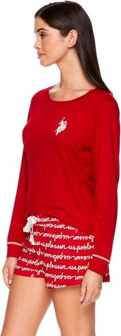 U.S. Polo Assn. Womens Pajama Sets 3-Piece with Top, Shorts, and Pants - Lounge Sets for Women in Saudi Arabia