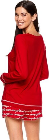 U.S. Polo Assn. Womens Pajama Sets 3-Piece with Top, Shorts, and Pants - Lounge Sets for Women in Saudi Arabia