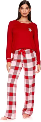 U.S. Polo Assn. Womens Pajama Sets 3-Piece with Top, Shorts, and Pants - Lounge Sets for Women in Saudi Arabia