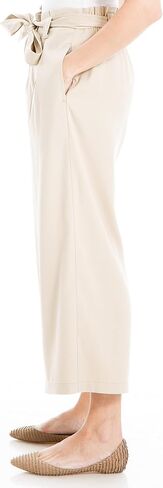 Max Studio womens Twill Cropped Wide Leg Pant Pants in Saudi Arabia