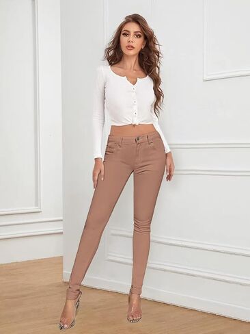 Hybrid & Company Womens Super Stretch Comfy Denim Skinny Jeans in Kuwait