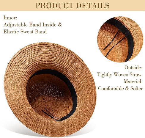 Hercicy 12 Pack Straw Boater Hat Men Women Summer Hats with Black Bow Ribbon Colorful Wide Brim Hat for Sun Beach 1920s Accessory in Saudi Arabia
