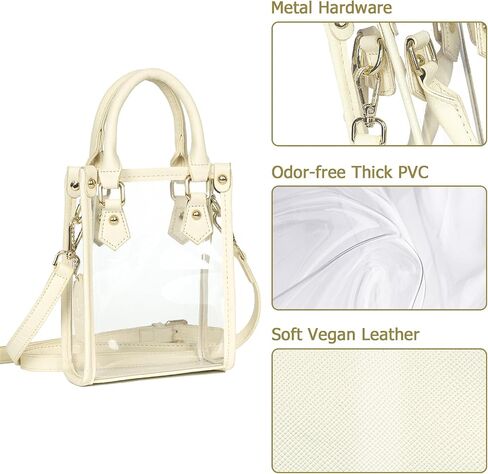 محفظة Joryin Clear Bag المعتمدة من الاستاد، محفظة صغيرة شفافة للنساء حقيبة يد صغيرة تمر بالجسم in Saudi Arabia