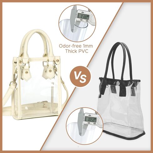 محفظة Joryin Clear Bag المعتمدة من الاستاد، محفظة صغيرة شفافة للنساء حقيبة يد صغيرة تمر بالجسم in Saudi Arabia