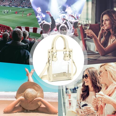 محفظة Joryin Clear Bag المعتمدة من الاستاد، محفظة صغيرة شفافة للنساء حقيبة يد صغيرة تمر بالجسم in Saudi Arabia