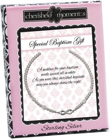 Cherished Moments Sterling Silver LDS Baptism Necklace for Girls in Saudi Arabia