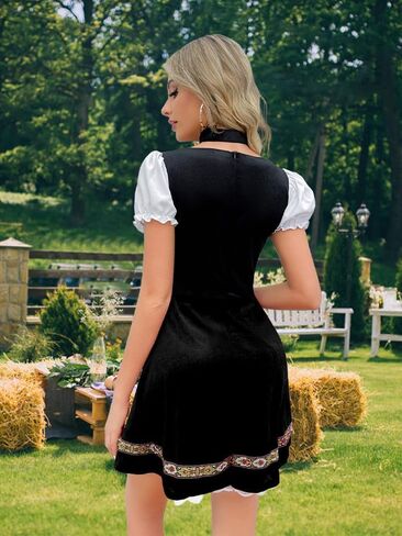 أزياء مهرجان أكتوبر النسائية المثيرة فساتين Dirndl الألمانية فستان خادمة البيرة لمهرجان الهالوين البافاري أكتوبر in Kuwait