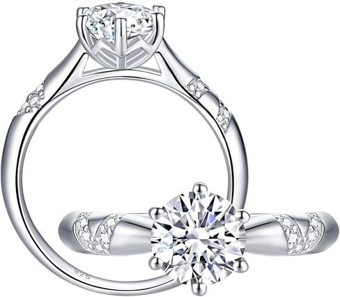 Blongme خاتم محسن للخطوبة مجموعات الزفاف الخلود خاتم الزفاف للنساء 925 الفضة الاسترليني مكعب زركونيا ارتفع الذهب الأسود حجم 5-12 in Kuwait