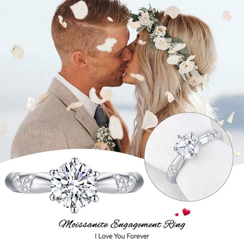 Blongme خاتم محسن للخطوبة مجموعات الزفاف الخلود خاتم الزفاف للنساء 925 الفضة الاسترليني مكعب زركونيا ارتفع الذهب الأسود حجم 5-12 in Kuwait