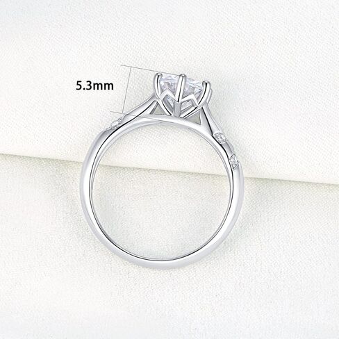 Blongme خاتم محسن للخطوبة مجموعات الزفاف الخلود خاتم الزفاف للنساء 925 الفضة الاسترليني مكعب زركونيا ارتفع الذهب الأسود حجم 5-12 in Kuwait