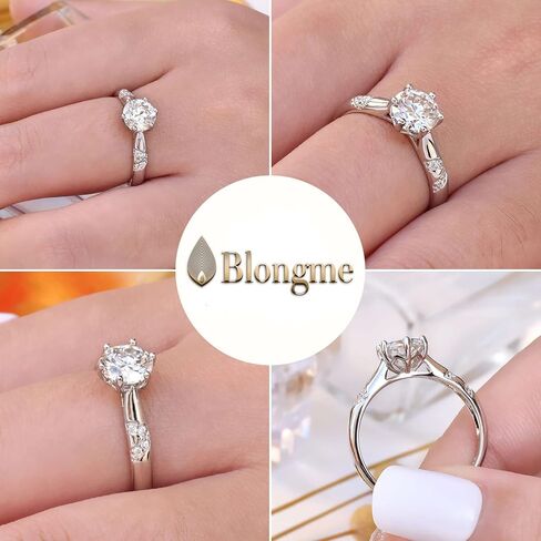 Blongme خاتم محسن للخطوبة مجموعات الزفاف الخلود خاتم الزفاف للنساء 925 الفضة الاسترليني مكعب زركونيا ارتفع الذهب الأسود حجم 5-12 in Kuwait