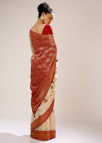 Sarees For Women Banarasi Art Silk Woven Saree | Ethnic Indian Wedding Gift Sari with Unstitched Blouse in Saudi Arabia