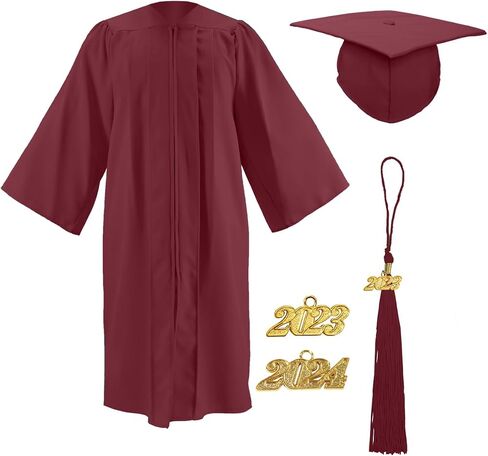 Misscom Matte Unisex Graduation Gown Cap Tassel Adults Set 2023 2024 for High School and Bachelor Graduation Dress in Saudi Arabia