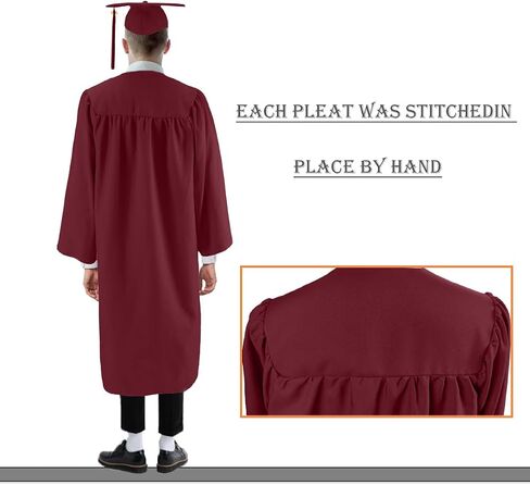 Misscom Matte Unisex Graduation Gown Cap Tassel Adults Set 2023 2024 for High School and Bachelor Graduation Dress in Saudi Arabia