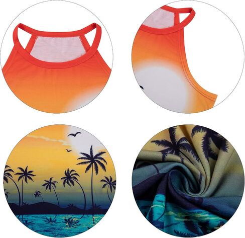 LUKYCILD Life is Better at The Beach Tank Tops Women Summer Hawaiian Beach Shirt: Casual Vacation Sleeveless Muscle Tank in Saudi Arabia