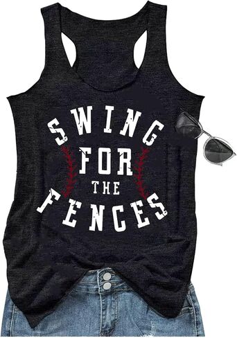 Baseball Mom Tank Tops for Women Funny Baseball Workout Tank Tops Summer Sleeveless Baseball Tee Shirts Tops in Saudi Arabia