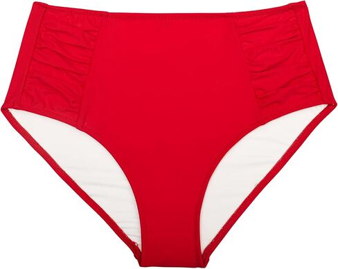 Bellecarrie Women's High Waisted Bikini Bottoms Ruched Full Coverage Tankini Swim Bottoms Swimsuit Briefs in Saudi Arabia