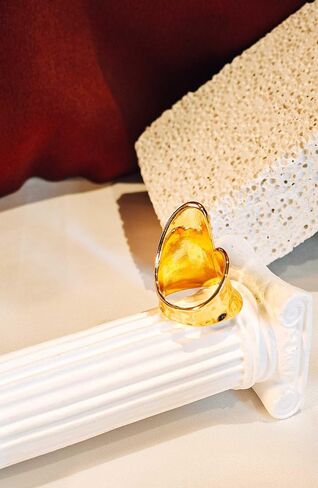 Large Baroque Pearl Gold Ring for Women, Dainty Statement Ring for Women, Big Freshwater Pearl Hypoallergenic Ring with Designer Style, Looks Luxury! in Saudi Arabia