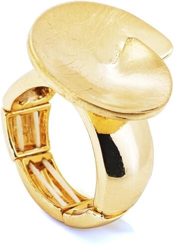 Large Baroque Pearl Gold Ring for Women, Dainty Statement Ring for Women, Big Freshwater Pearl Hypoallergenic Ring with Designer Style, Looks Luxury! in Saudi Arabia