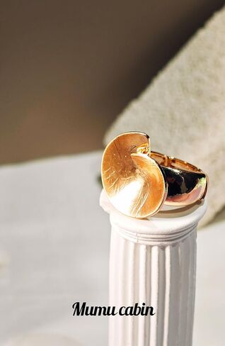 Large Baroque Pearl Gold Ring for Women, Dainty Statement Ring for Women, Big Freshwater Pearl Hypoallergenic Ring with Designer Style, Looks Luxury! in Saudi Arabia
