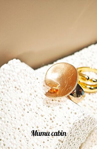 Large Baroque Pearl Gold Ring for Women, Dainty Statement Ring for Women, Big Freshwater Pearl Hypoallergenic Ring with Designer Style, Looks Luxury! in Saudi Arabia