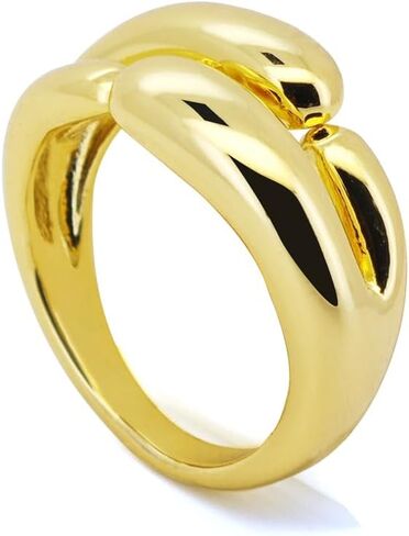 Large Baroque Pearl Gold Ring for Women, Dainty Statement Ring for Women, Big Freshwater Pearl Hypoallergenic Ring with Designer Style, Looks Luxury! in Saudi Arabia