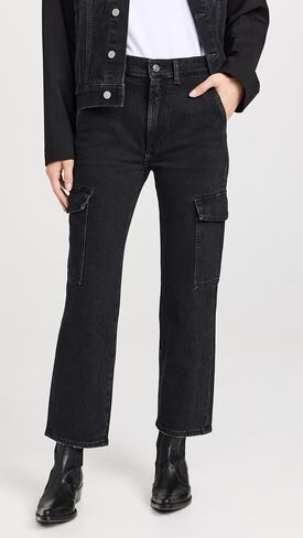7 For All Mankind Women's Logan Cargo Jean Pants in Collide in Saudi Arabia