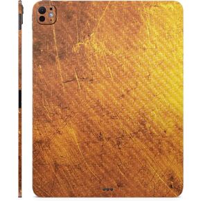 Carbon Fiber Skin Compatible with Apple iPad Pro 13 (M4) 2024 - Textured Gold - Premium 3M Vinyl Protective Wrap Decal Cover - Easy to Apply | Crafted in The USA by MightySkins
