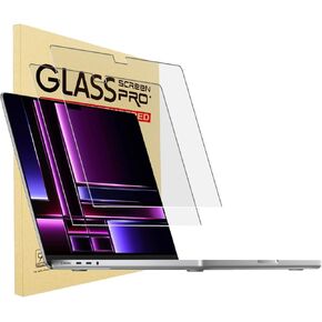 2 Pack Tempered Glass Screen Protector For MacBook Pro 16 Inch A2485/A2780 & M3 / M3 Pro / M3 Max / M2 Pro / M2 Max / M1 Pro / M1 Max Laptop, 9H, Tempered Glass Screen Film Guard