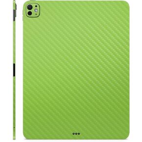 Carbon Fiber Skin Compatible with Apple iPad Pro 13 (M4) 2024 - Solid Lime Green - Premium 3M Vinyl Protective Decal Cover - Easy to Apply | Crafted in The USA by MightySkins