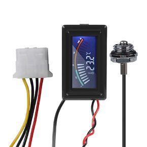 ASHATA PC Water Cooling System Pointer Display Thermometer Temperature Meter,LCD Display Digital Water Cooling Thermometer Pointer Temperature Indicator for All G1/4 Thread Water Cooling Equipment