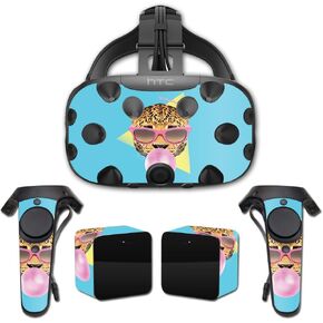 MightySkins Skin Compatible with HTC Vive Full Coverage - Bubble Gum Cheetah | Protective, Durable, and Unique Vinyl Decal wrap Cover | Easy to Apply, Remove, and Change Styles | Made in The USA