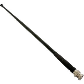 Telescoping Folding Handheld CB Antenna 26~28 MHz with SMA Male Connector 9" to 27" Length 6 Section Black Chrome-Plated Copper Aerial Compatible with Handheld CB Radio SMA- F Connector