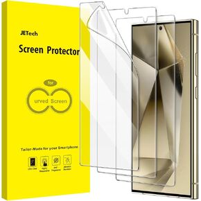 JETech Screen Protector for Samsung Galaxy S24 Ultra 5G 6.8-Inch, Flexible TPU Film, Fingerprint ID Compatible, Easy Installation, HD Clear, 3-Pack