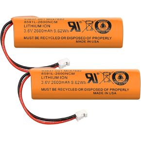 WUHAO 2 Pack for Wahl 93837-001 Battery Part No. 93837-001 Compatible with Wahl 93837-001 Cordless Magic Clip Super Taper Cordless Replacement Battery 2600mAh
