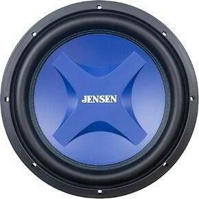 Jensen J4W12 12-Inch Subwoofer | 1200 Watts Peak Power | Blue Woofer Cone with Double Stitched Rubber Surround