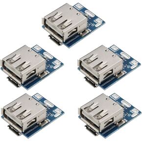 5Pcs 3.7-5.5V USB and Micro Port Boost Power Module Lithium Battery Charging Protection Board 134N3P for DIY Charger LED Display Screen