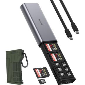 قارئ بطاقات SD بسرعة 5 جيجابت في الثانية من NewQ مع 14 فتحة لبطاقة الذاكرة بسرعة 312 ميجابايت/ثانية من النوع C SD/TF قارئ بطاقات USB 3.2/3.1 وSD 4.0/3.0 USB-C Micro SD محول بطاقة الذاكرة ملحقات التصوير الفوتوغرافي وهدايا للمصور in Kuwait