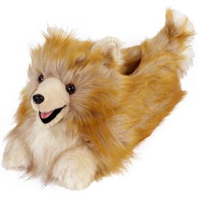 Pomeranian Slippers - Plush Dog Animal Slippers, 9-12 Women/7-10 Men