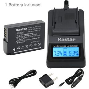 [Fully Decoded] Kastar DMW-BLD10 Battery (1-Pack) and Ultra Fast Charger(3X faster) Kit for Panasonic DMW-BLD10, DMW-BLD10E, DMW-BLD10PP, DE-A93B work for Panasonic Lumix DMC-G3, Panasonic Lumix DMC-GF2, Panasonic Lumix DMC-GX1 Cameras [Over 3x faster tha