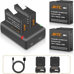 Replacement Insta360 Ace Pro Battery 2 Packs 1800mAh and Dual Ace/Ace Pro Battery Charger Kit Compatible with Insta360 Ace/Ace Pro Camera (with 2 Misro SD Card Cases)