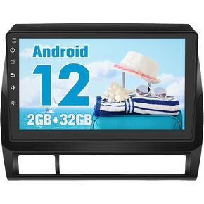 Car Radio for Toyota Tacoma 2005-2015 Built-in carplay Android Auto,9 inch Android 12 Car Stereo Head Unit 2G RAM 32G ROM with DSP WiFi GPS Navigation Bluetooth Steering Wheel Control