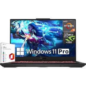ASUS TUF A17 Gaming Laptop 2024 Newest, 17.3" FHD 144Hz Display, AMD Ryzen 9 7940HS, ‎NVIDIA GeForce RTX 4050, 64GB DDR5 RAM, 2TB SSD, Microsoft Office Lifetime License & Windows 11 Pro, Backlit KB