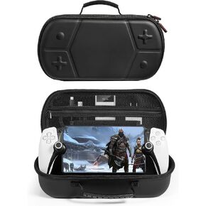 حقيبة حمل لجهاز ASUS ROG Ally X/PlayStation Portal، حقيبة محمولة ذات هيكل صلب للسفر متوافقة مع وحدة التحكم عن بعد وملحقات ASUS ROG Ally X/PS Portal