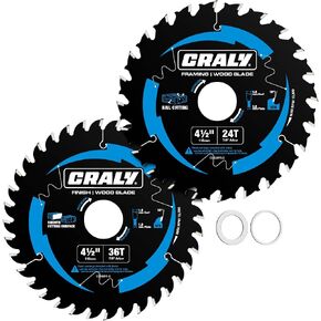 CRALY 3-3/8 Inch 36 Teeth Fine Finish Wood Cutting Circular Saw Blade, 15mm Arbor, Carbide Tipped, Thin Kerf, Black Ice™, for Plywood, MDF, OSB, Laminated, 3-Pack(C0336FF-3) in Saudi Arabia