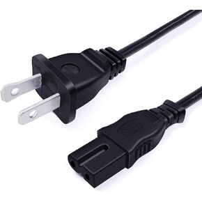 Power Cord Replacement for Vizio D32H-C1 D39H-D0 D43-C1 D50U-D1 E241I-A1 E24-C1 E28H-C1 E320-A1 E320I-A0 E32-C1 E390-A1 E390I-A1 TV 8Ft 2 Prong Polarized Power Cord AC Cable