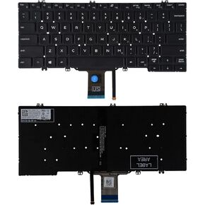 Replacement Keyboard Compatible with Dell Latitude E7300 E5300 5300 7300 with Backlit No Frame